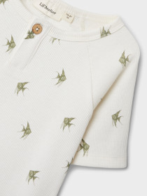 LIL ATELIER Rib T-shirt Lavo Coconut Milk Fish
